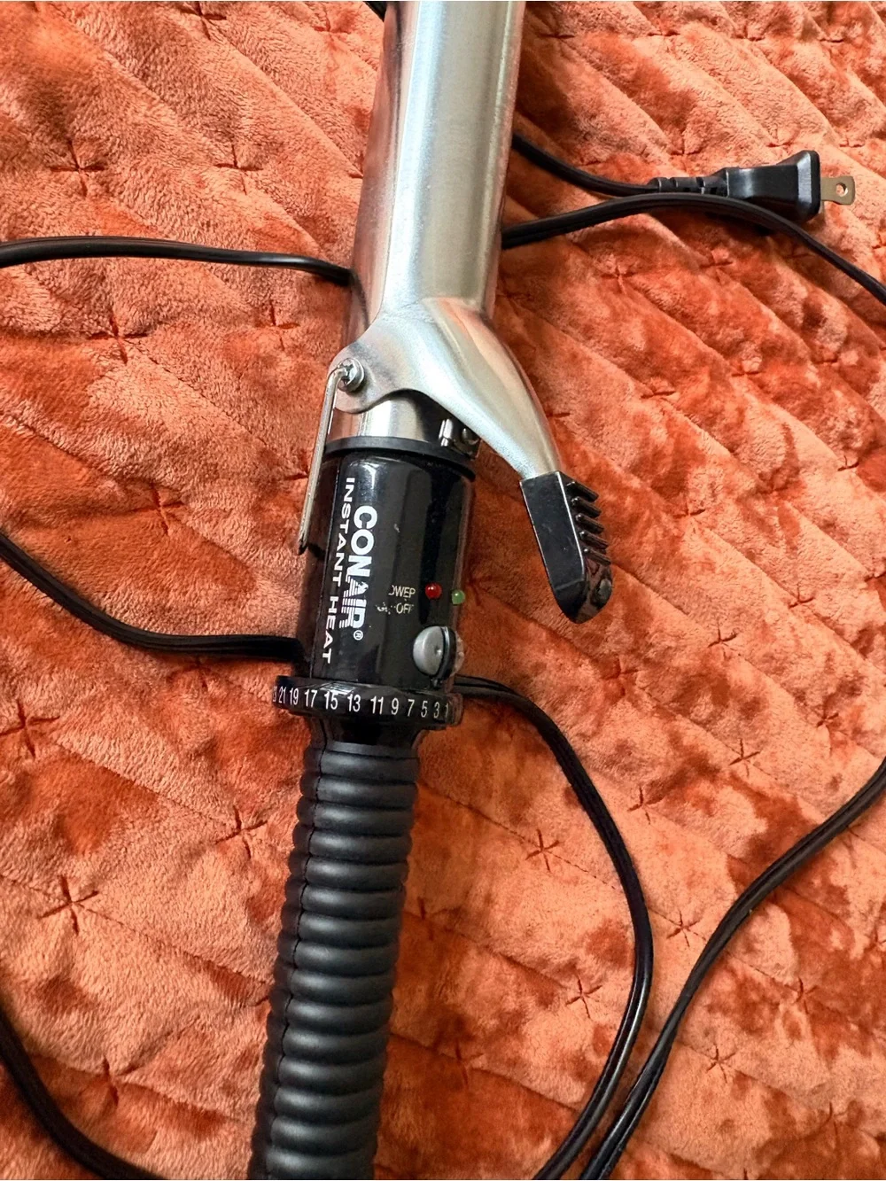 Conair Silver/Black Curling Iron - Women Hair Tools